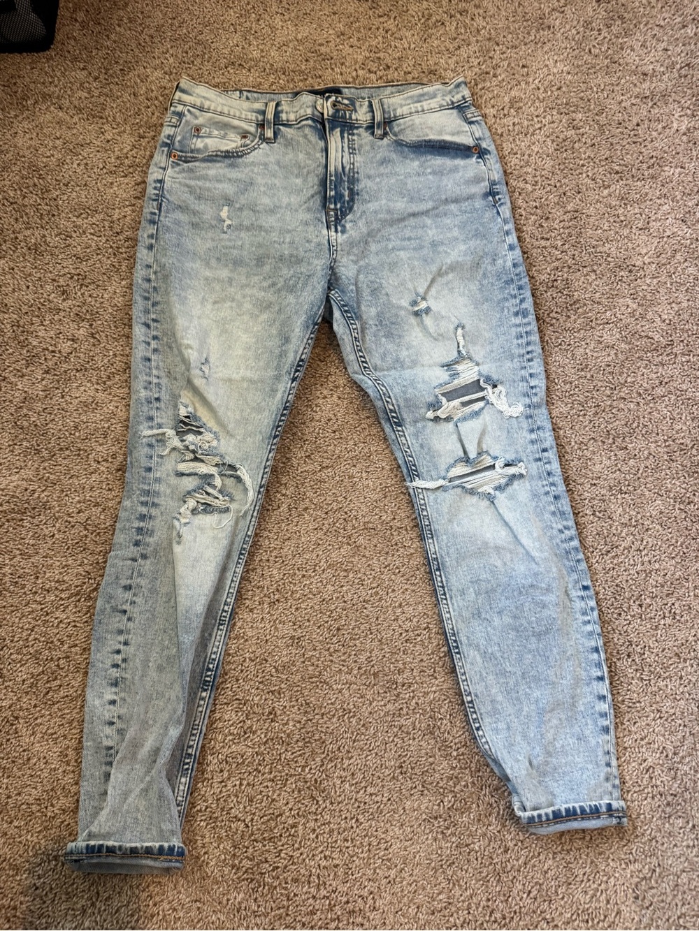 Aeropostale Light Blue Tie-Dye Cheeky Jegging